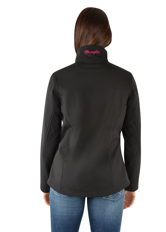 Wrangler Ladies Soft Shell Jacket - Black - Image 4