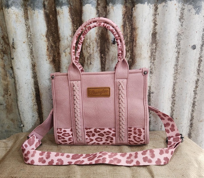 Wrangler Leopard Print Crossbody Bag - Pink