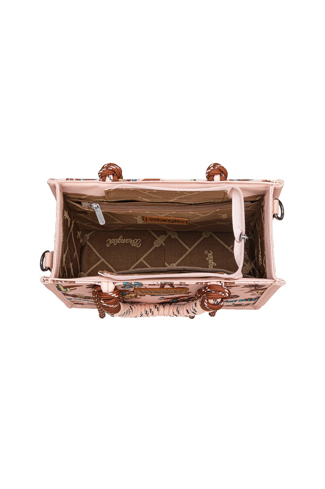 Wrangler Rodeo Print Crossbody Bag - Pink - Image 2