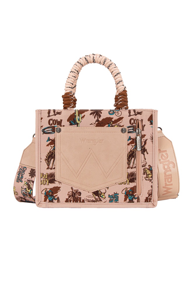 Wrangler Rodeo Print Crossbody Bag - Pink - Image 3